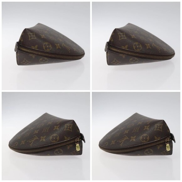 LOUIS VUITTON Monogram Trousse Demi Ronde Cosmetic Pouch M47520 LV Auth 125342 - Picture 16 of 16